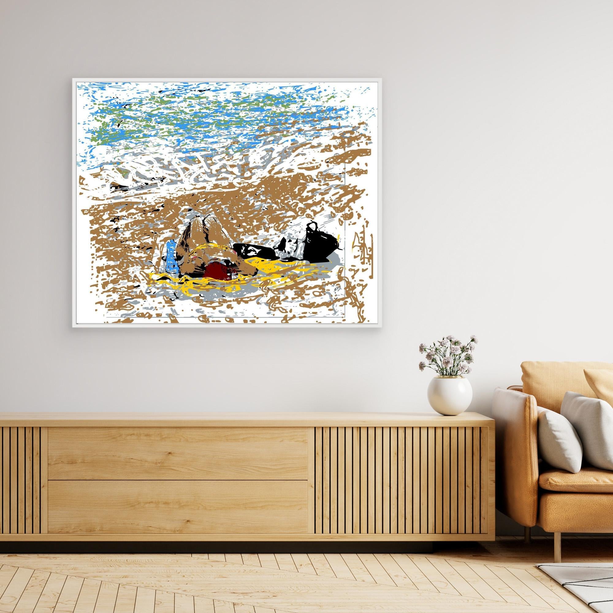 The Woman on the Beach - Ponte di Ferro (Vector Art)