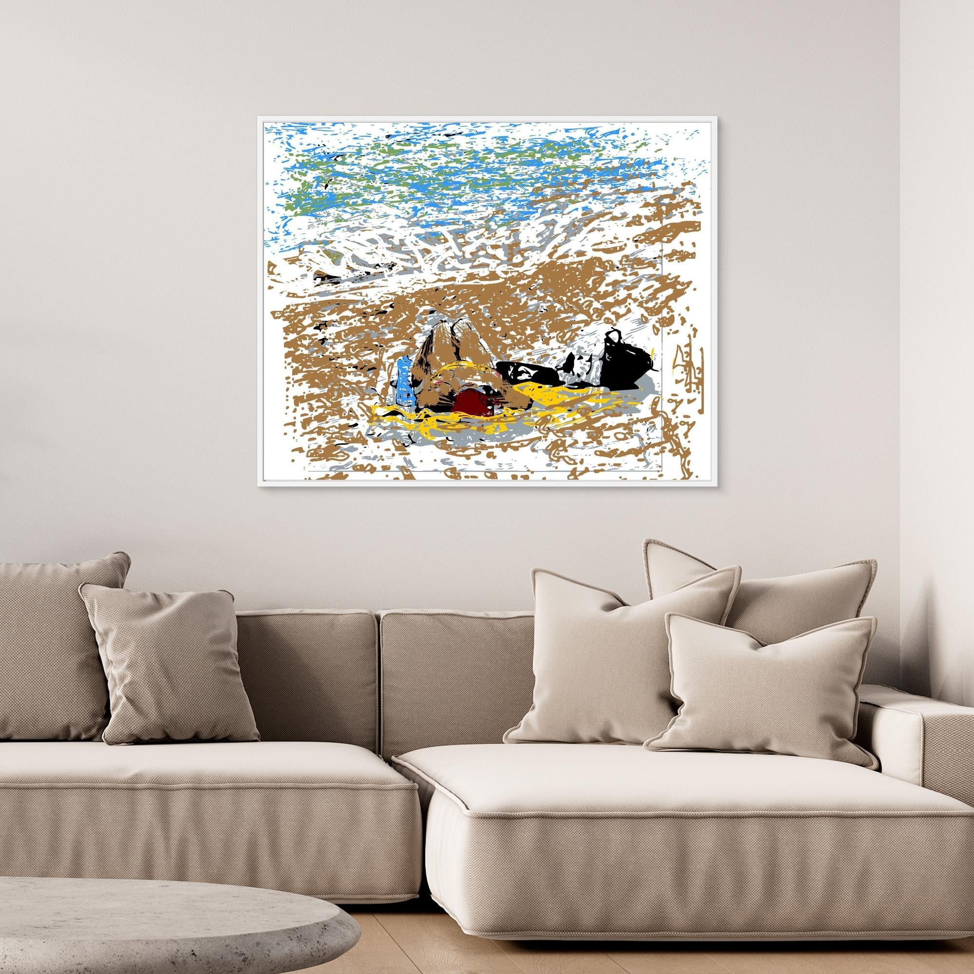 The Woman on the Beach - Ponte di Ferro (Vector Art)