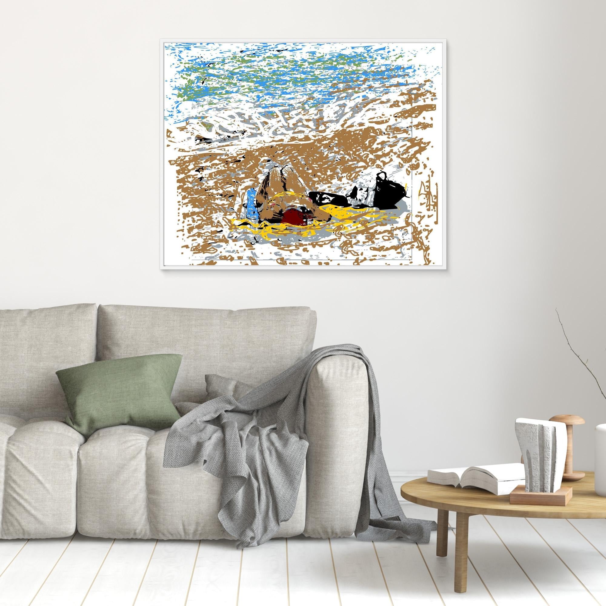 The Woman on the Beach - Ponte di Ferro (Vector Art)