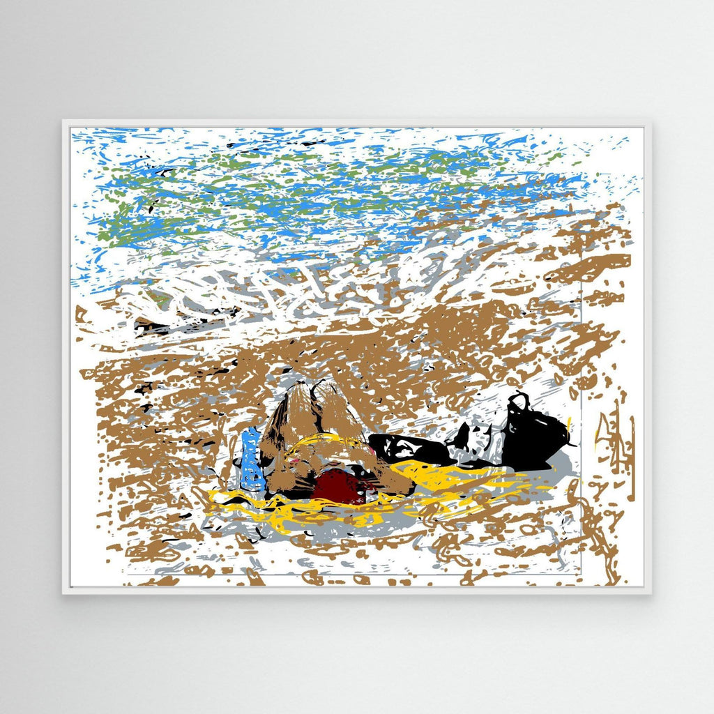 The Woman on the Beach - Ponte di Ferro (Vector Art)