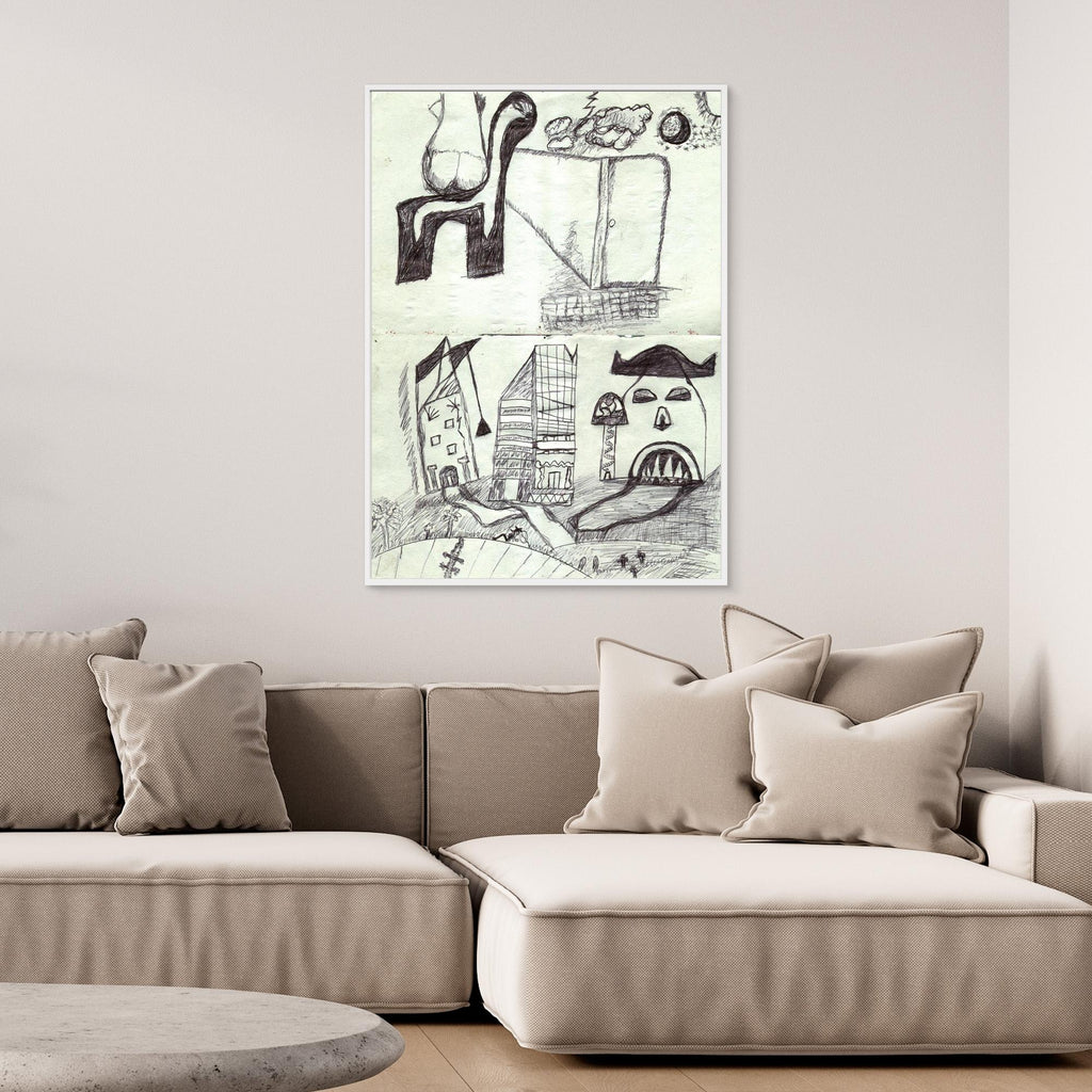 Palermo 2004 Sketches Ibridi - Srampa su tela (canvas)