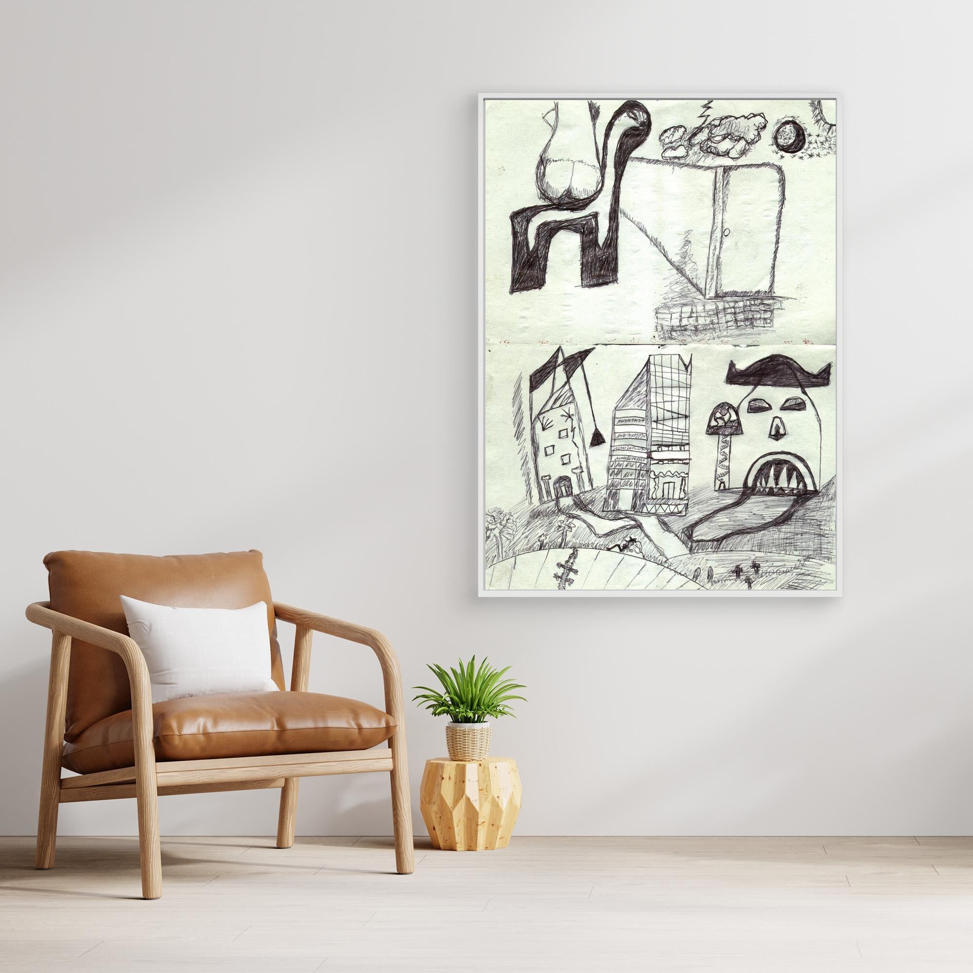 Palermo 2004 Sketches Ibridi - Srampa su tela (canvas)