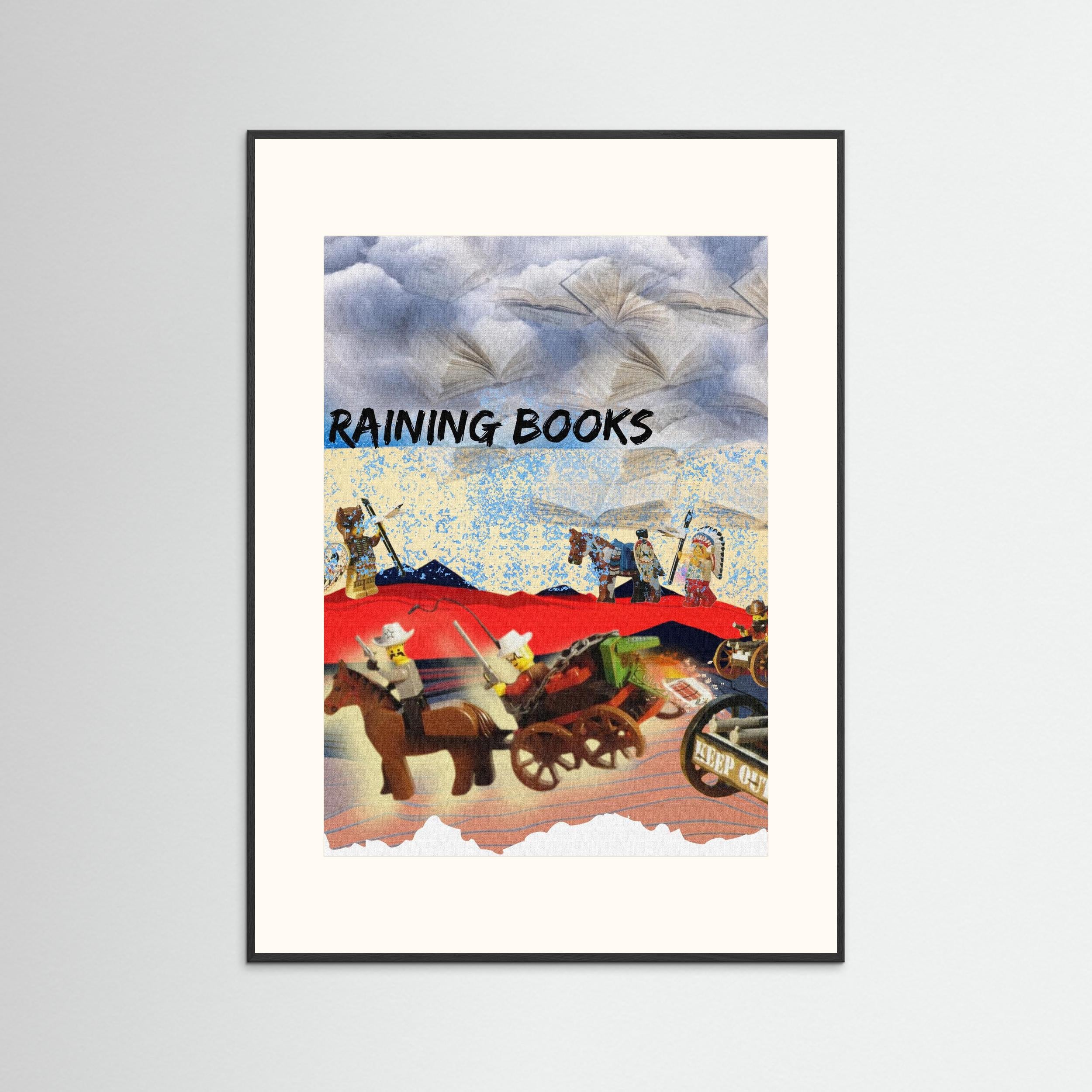 Raining Books - Fine art paper print